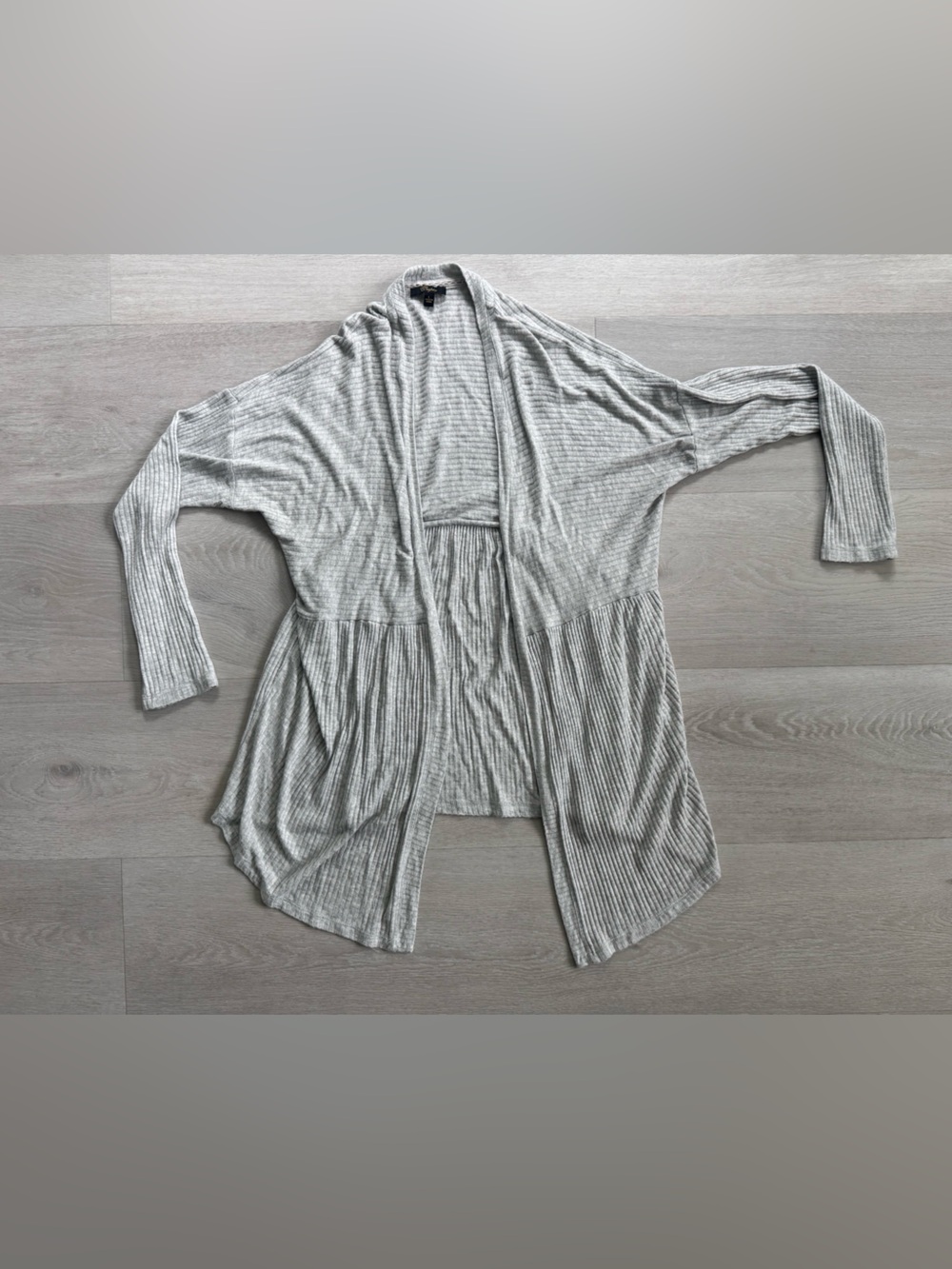 Light Gray Ribbed Women's Top -